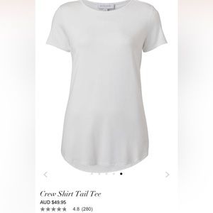 Witchery Pure White Crew Tail T-shirt
